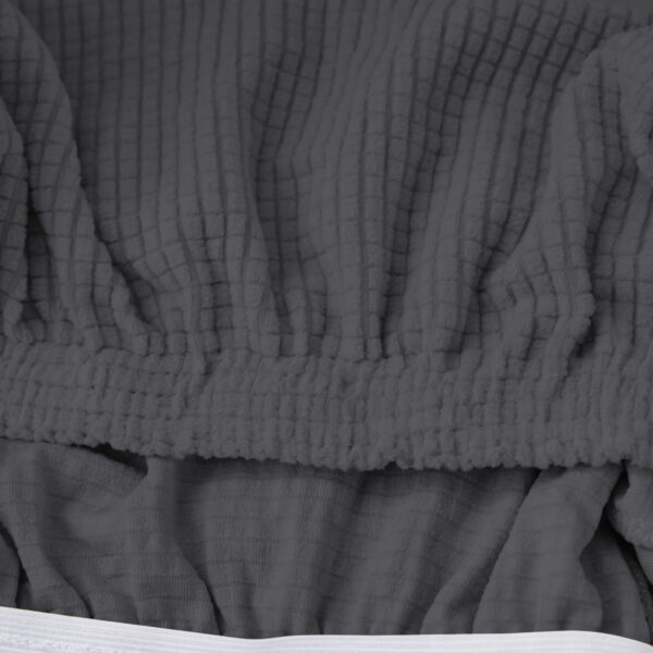 | corn fleece dark grey dinning chair cover (6)