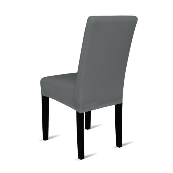 | dark grey velvet dinning chair cover (3)