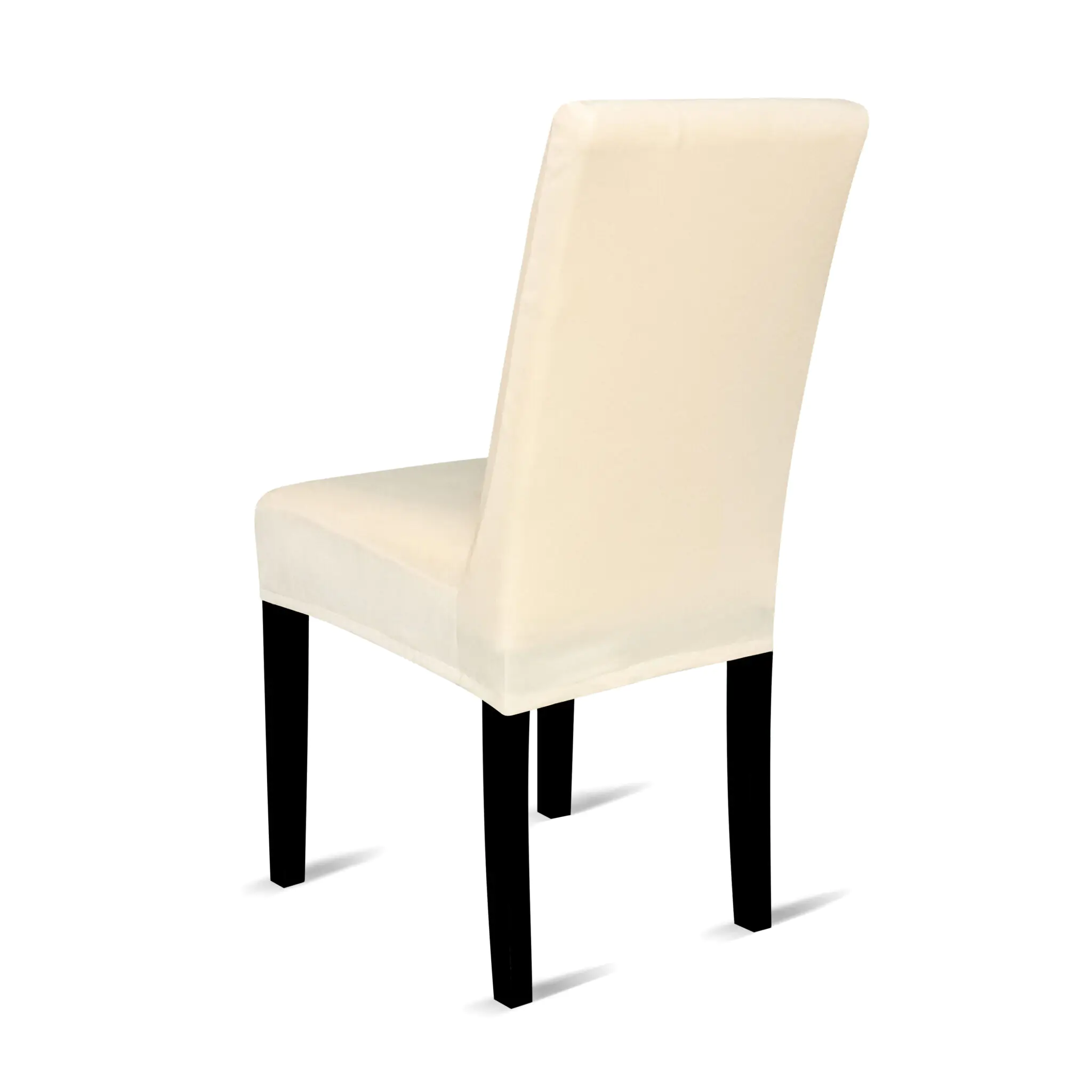 elastyczny pokrowiec na krzesło – spandex, beżowy | bankietowo.pl | ivory velvet dinning chair cover (3)