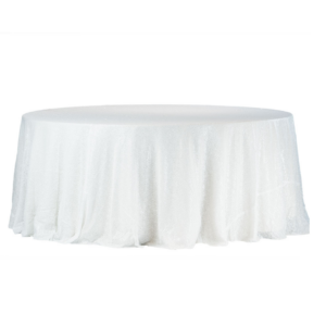 obrus cekinowy biały fi340cm | bankietowo.pl obrus cekinowy okrągły fi 340cm biału| obrus-cekinowy-okragly-340cmxbialy-miniatura