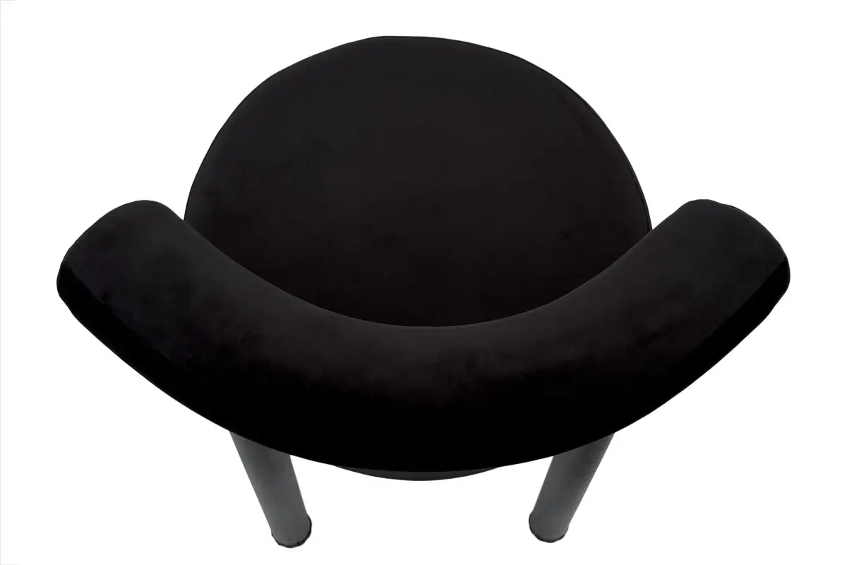 krzesło welurowe tapicerowane kawiarniane ufo – czarne | bankietowo.pl | krzeslo-kawiarniane-czarne_5081