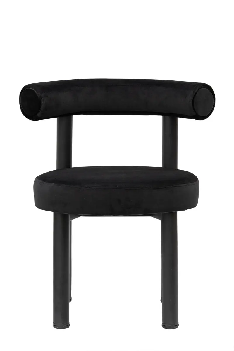 krzesło welurowe tapicerowane kawiarniane ufo – czarne | bankietowo.pl | krzeslo-kawiarniane-czarne_8330