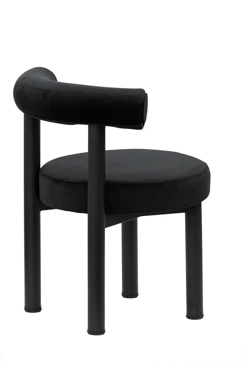 krzesło welurowe tapicerowane kawiarniane ufo – czarne | bankietowo.pl | krzeslo-kawiarniane-czarne_8333