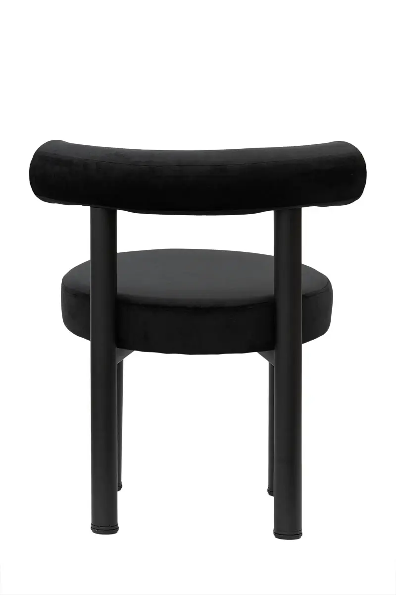 krzesło welurowe tapicerowane kawiarniane ufo – czarne | bankietowo.pl | krzeslo-kawiarniane-czarne_8335