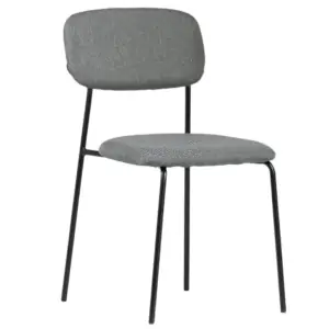 krzesło tapicerowane w stylu skandynawskim uno – kolor ciemnoszary | bankietowo.pl | elegante czarne 4
