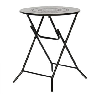 Stolik składany ogrodowy czarny Fi60cm Black Premium