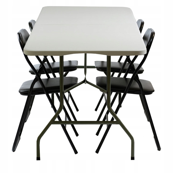 zestaw cateringowy ogrodowy biały składany – stół 180 + 4 krzeseł black premium | bankietowo.pl | zestaw-mebli-ogrodowych-cateringowych-x4 2