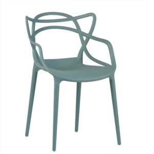 Krzesło nowoczesne skandynawskie ażurowe Split - szałwiowe