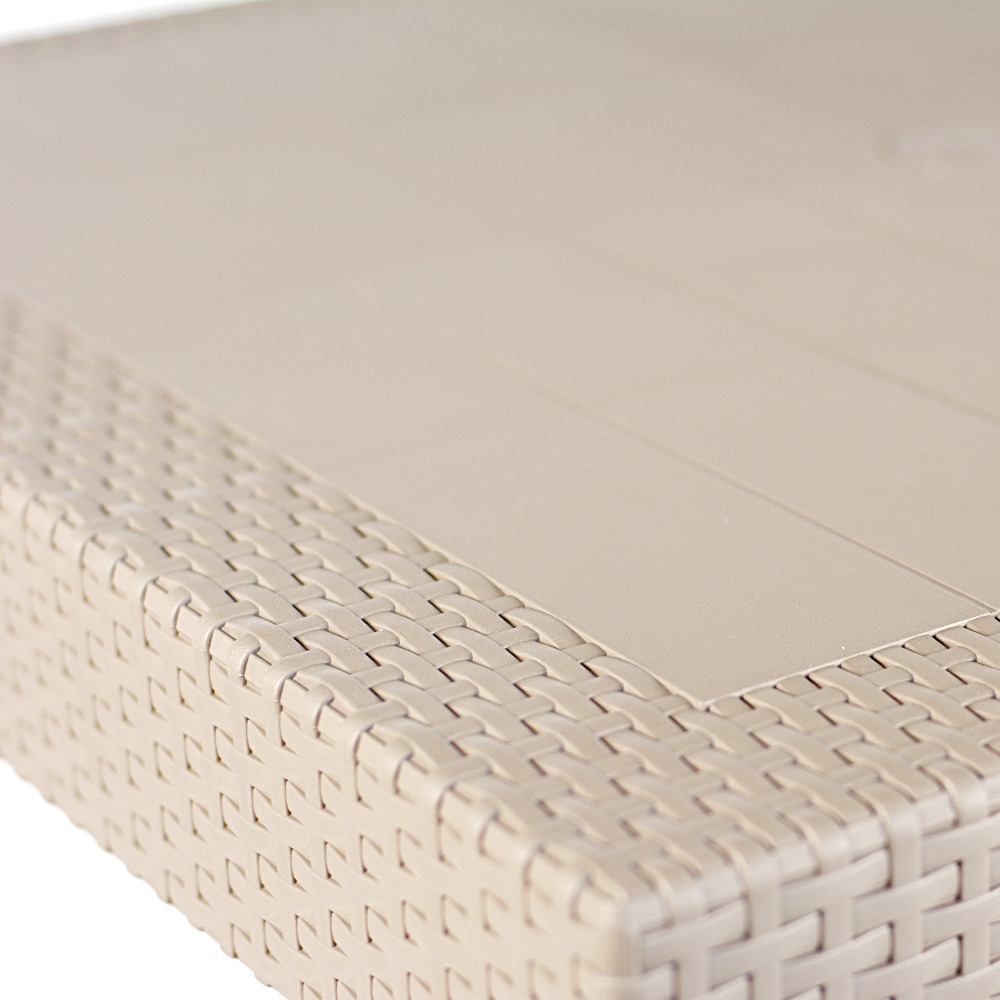 stół ogrodowy riviera – imitacja rattanu beżowy | bankietowo.pl | stolik-riwiera-bezowy_3733