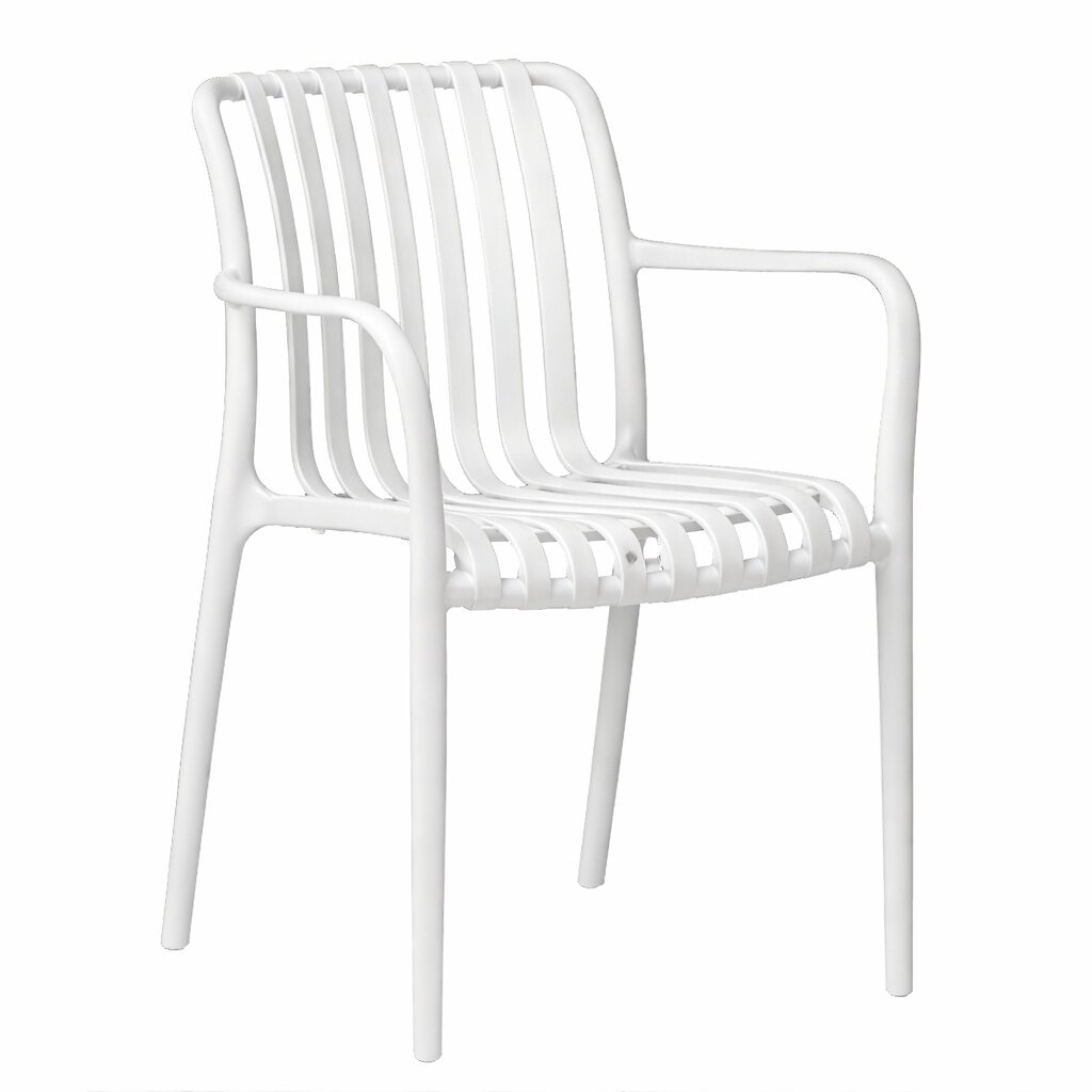 krzesło ogrodowe ażurowe aura białe z podłokietnikami | bankietowo.pl | Aura-biale 1