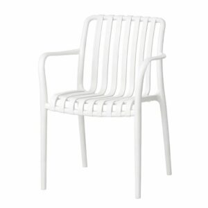 krzesło ogrodowe ażurowe aura białe z podłokietnikami | bankietowo.pl | Aura-biale 4