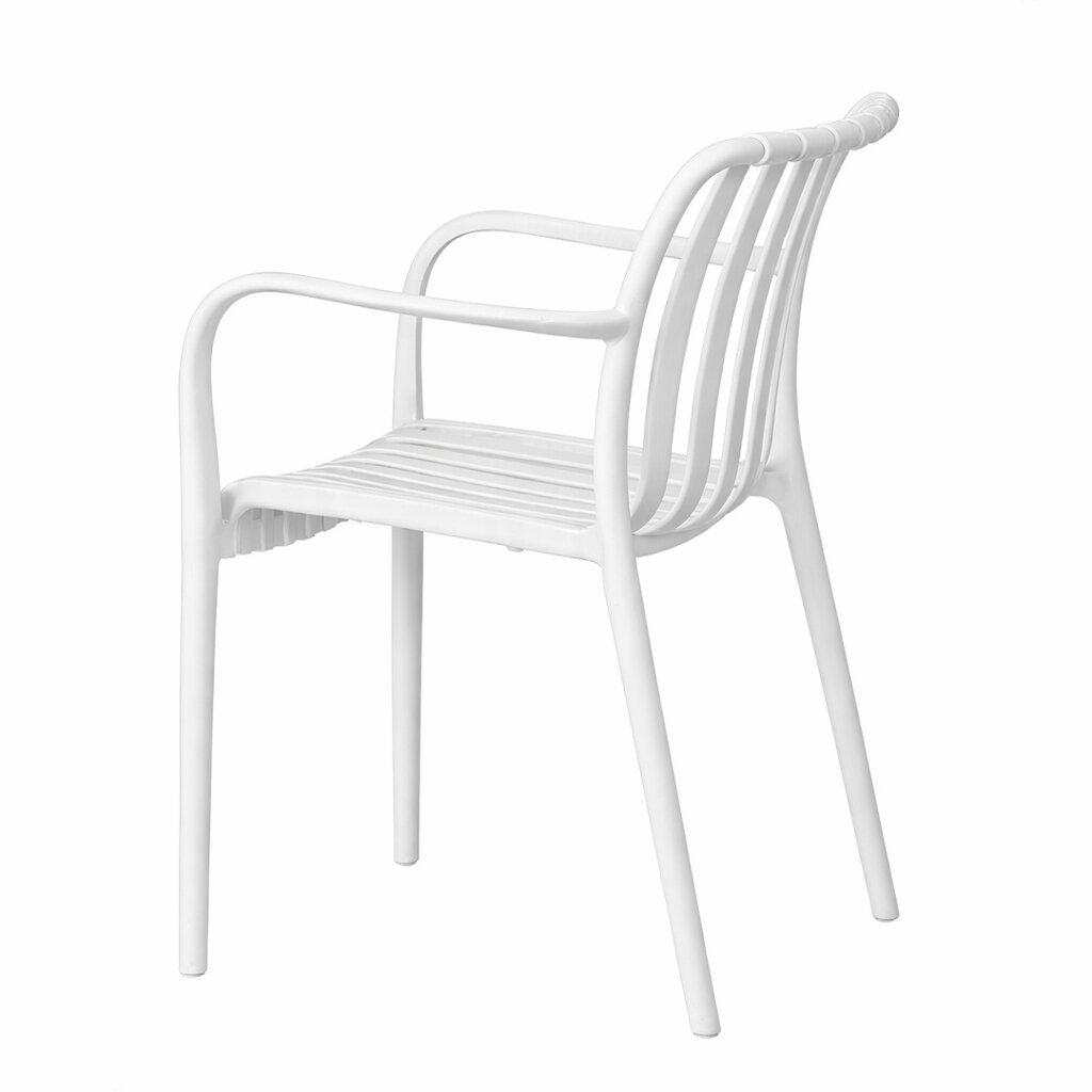 krzesło ogrodowe ażurowe aura białe z podłokietnikami | bankietowo.pl | Aura-biale 6