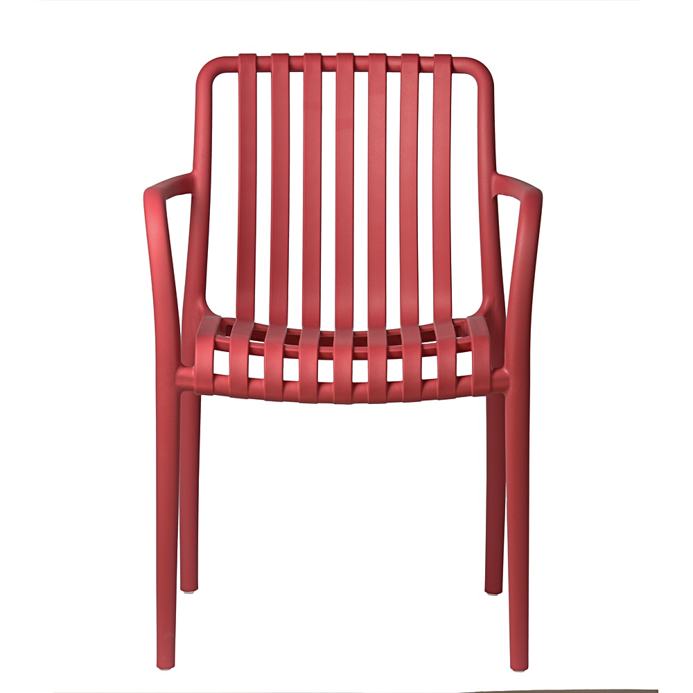 krzesło ogrodowe ażurowe aura czerwone z podłokietnikami | bankietowo.pl | aura-malinowe_0074