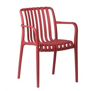 krzesło ogrodowe ażurowe aura czerwone z podłokietnikami | bankietowo.pl | aura-malinowe_0075