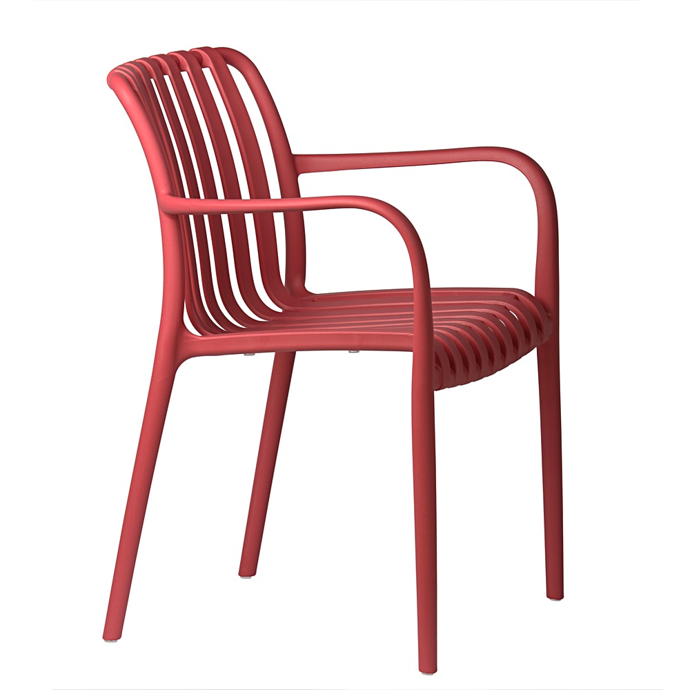 krzesło ogrodowe ażurowe aura czerwone z podłokietnikami | bankietowo.pl | aura-malinowe_0076