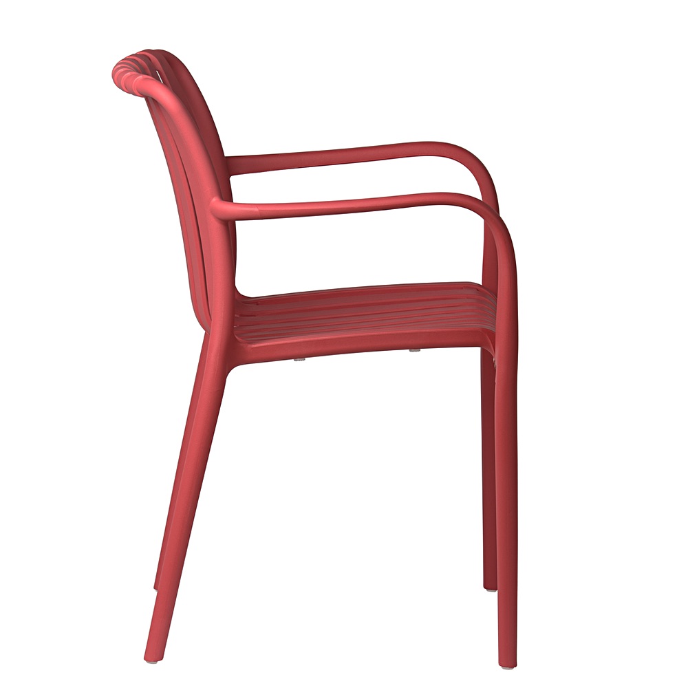 krzesło ogrodowe ażurowe aura czerwone z podłokietnikami | bankietowo.pl | aura-malinowe_0077
