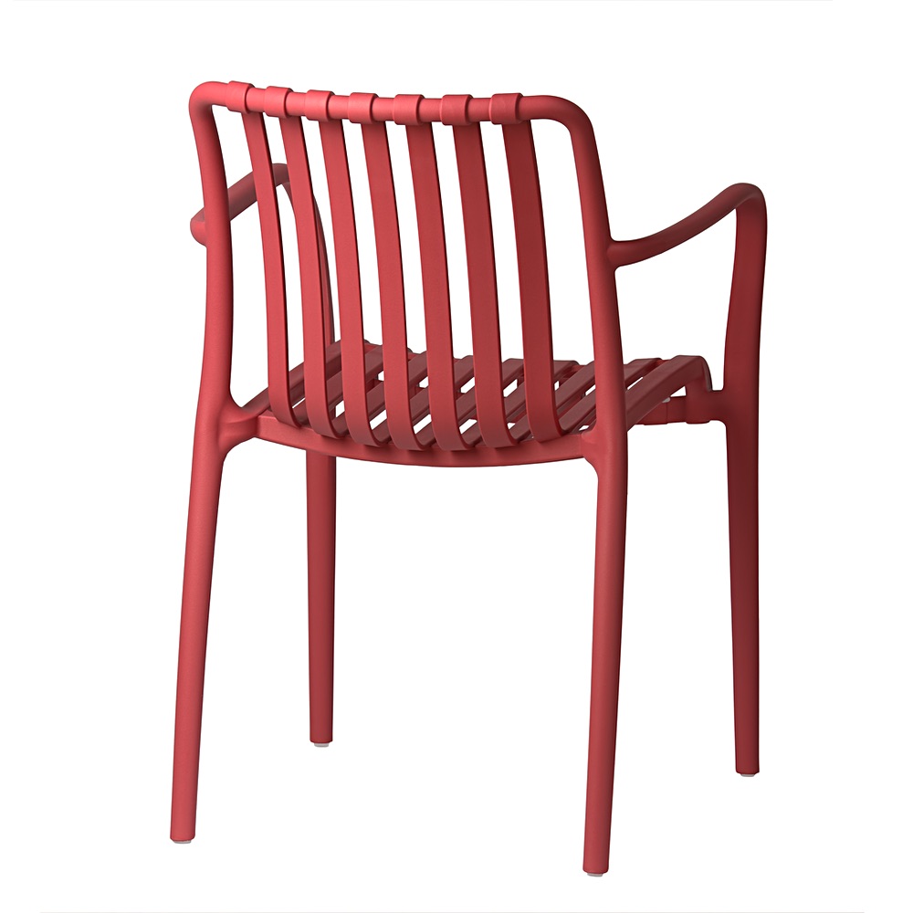 krzesło ogrodowe ażurowe aura czerwone z podłokietnikami | bankietowo.pl | aura-malinowe_0079