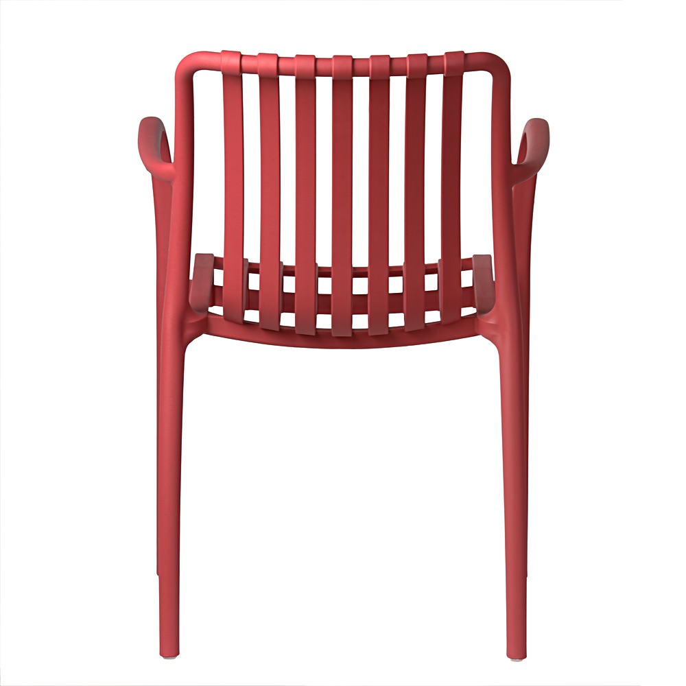 krzesło ogrodowe ażurowe aura czerwone z podłokietnikami | bankietowo.pl | aura-malinowe_0080