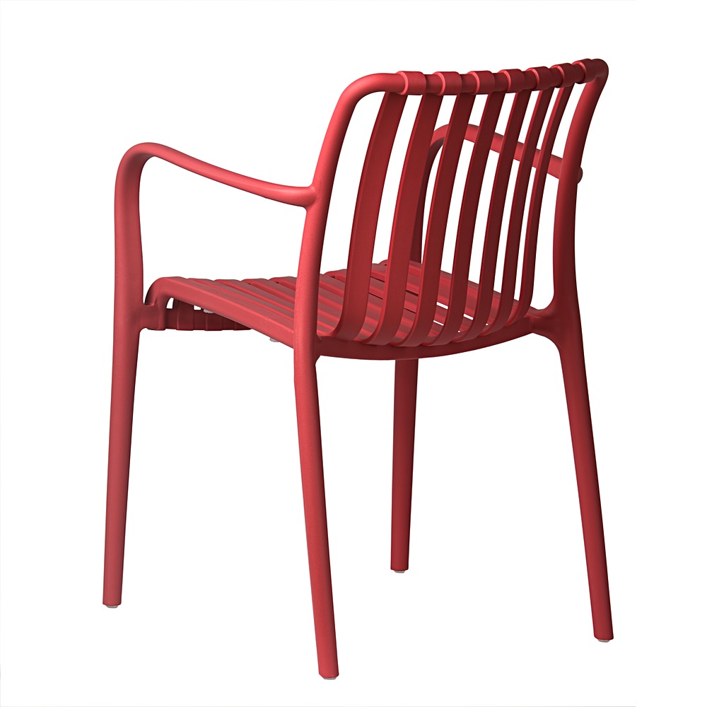 krzesło ogrodowe ażurowe aura czerwone z podłokietnikami | bankietowo.pl | aura-malinowe_0081