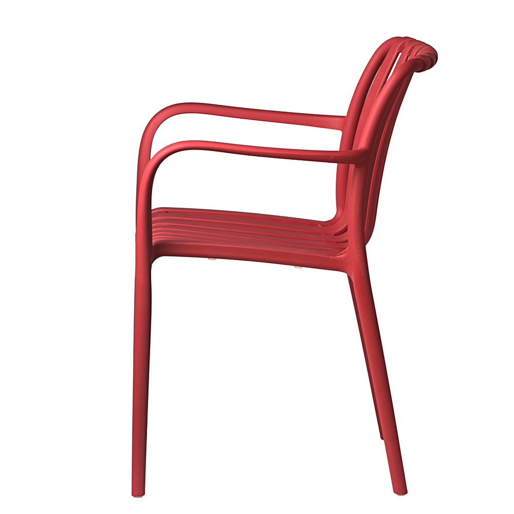 krzesło ogrodowe ażurowe aura czerwone z podłokietnikami | bankietowo.pl | aura-malinowe_0082