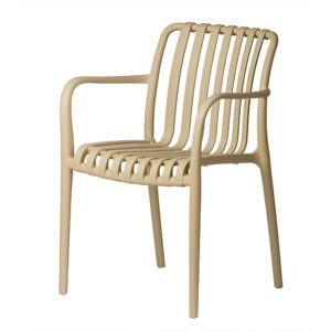 krzesło ogrodowe ażurowe aura beżowe z podłokietnikami | bankietowo.pl | aura-piaskowe_0105