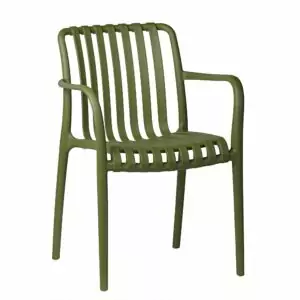 Krzesło ogrodowe ażurowe Aura zielone z podłokietnikami
