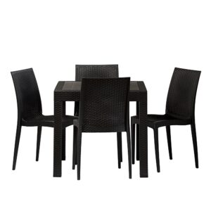 zestaw mebli ogrodowych – 4 krzesła havana czarne + stół riviera | bankietowo.pl | havana-czarne-zestaw_0192