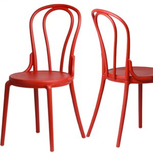 Krzesło kuchenne klasyczne Vintage - czerwone