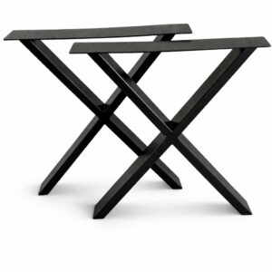 nogi metalowe 70x56cm do stołu biurka loftowe w kształcie x - 2szt. | noga-loft-x-bankietowo 6