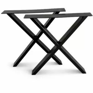 Nogi metalowe 70x56cm do stołu biurka loftowe w kształcie X - 2szt.