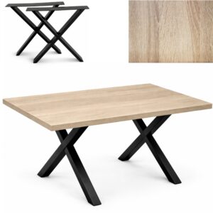 stół industrialny loftowy biurowy x 120x80x3,6cm dąb sonoma | bankietowo.pl | stol-loftoowy-x 4