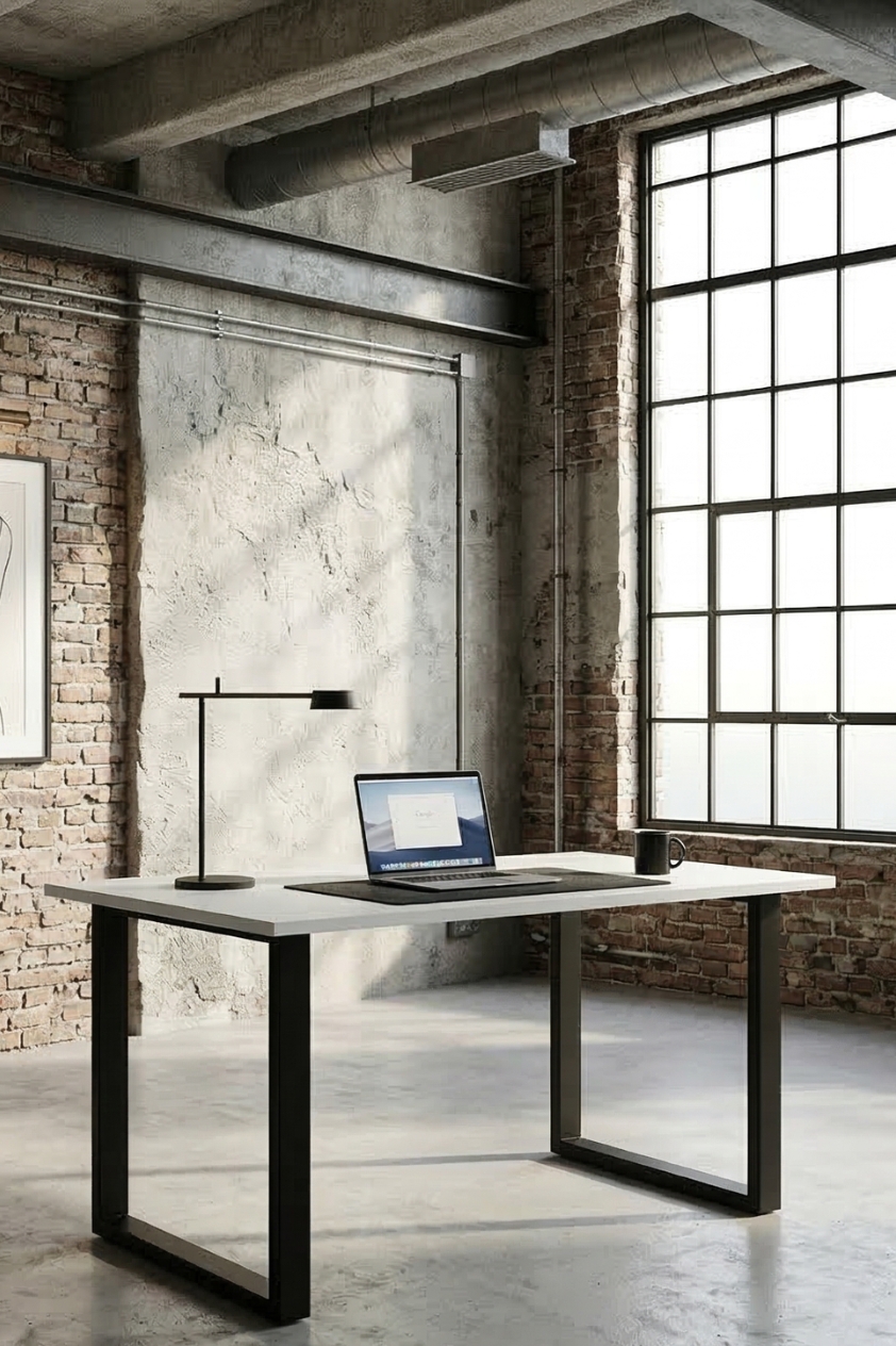 nogi metalowe 50x72cm do stołu biurka loftowe kwadrat - 2szt. | stolik-loftowy-t