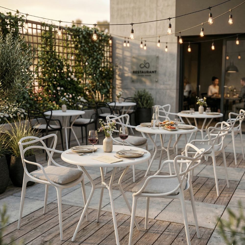 stolik ogrodowy okrągły fi60cm biały | bankietowo.pl | stolik-ogrodowy-zewnetrzny-bialy-okragly