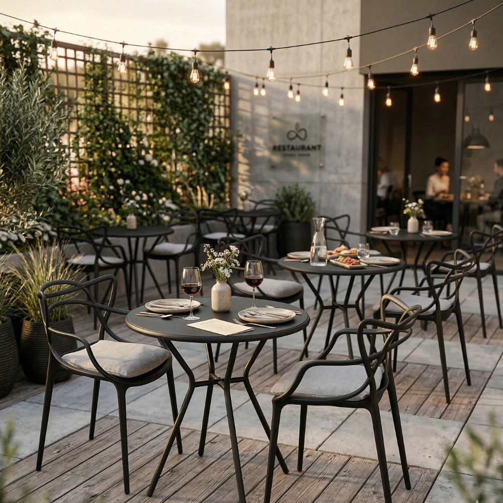 stolik ogrodowy okrągły fi60cm czarny | bankietowo.pl stolik-ogrodowy-czarny-okragly