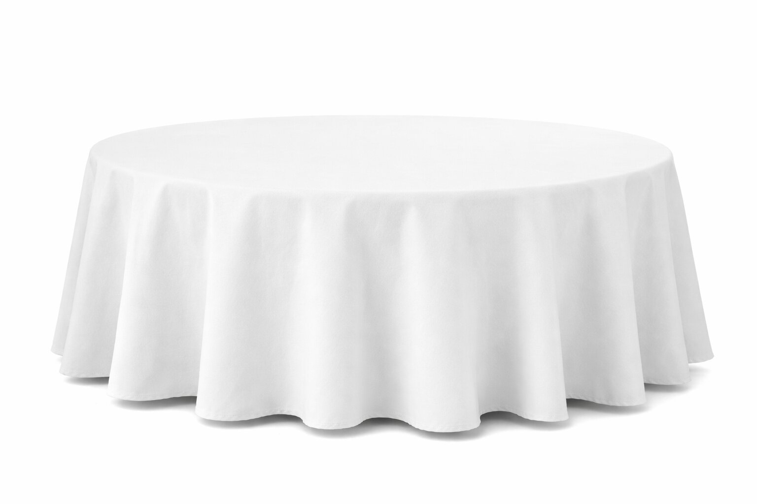 obrus biały bawełniany na stół bankietowy fi320cm | bankietowo.pl | Biały obrus na okrągłym stole