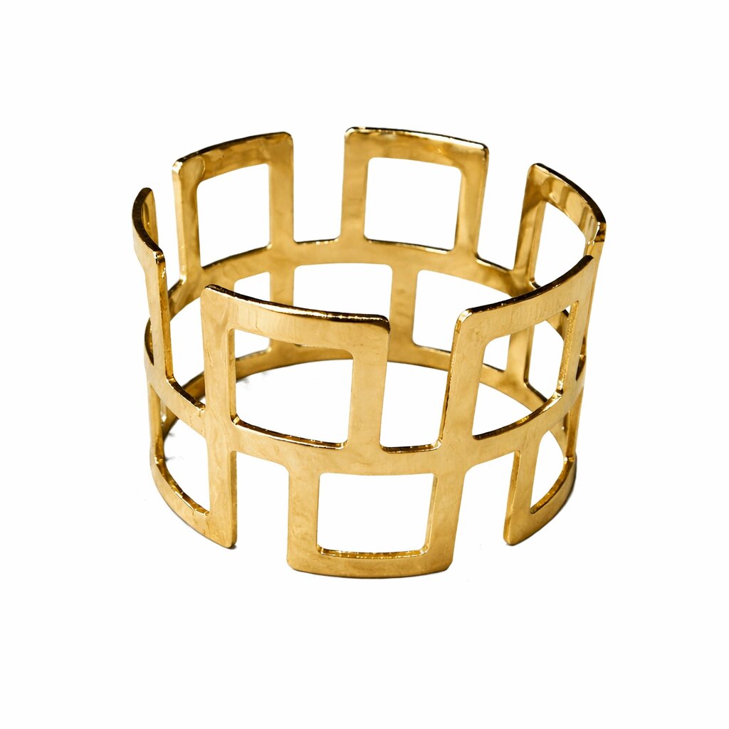 obręcz do serwetek stalowa – srebrna model: 0826-arp | bankietowo.pl | Złoty pierścień do serwetki na białym tle