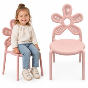 Krzesełko dziecięce Kwiatuszek krzesło dla dzieci - rózowe