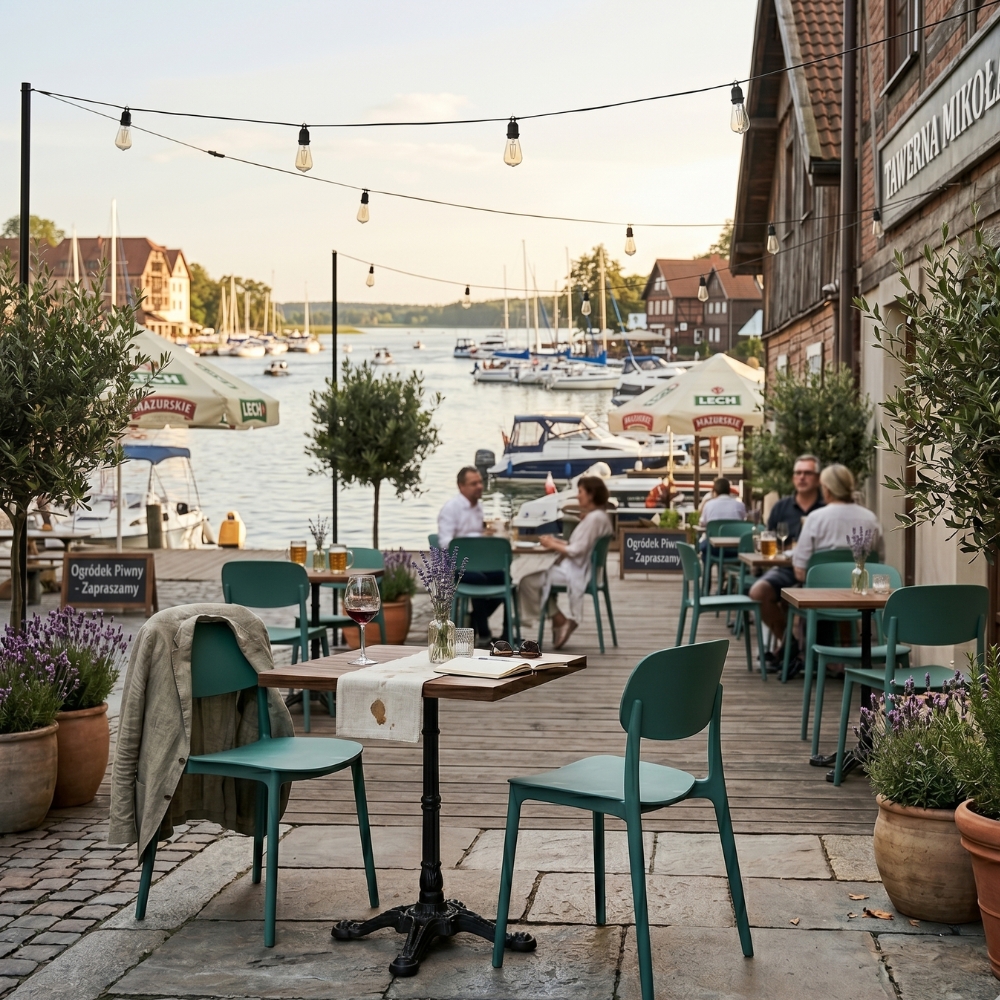 krzesło kawiarniane ogrodowe linea zielone | bankietowo.pl | krzeslo-ogrodowe-kawiarniane-linea-zielone-realizacja