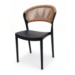 krzesło ogrodowe kawiarniane natura pp – czarne | bankietowo.pl | krzeslo-puro-czarne-miniatura