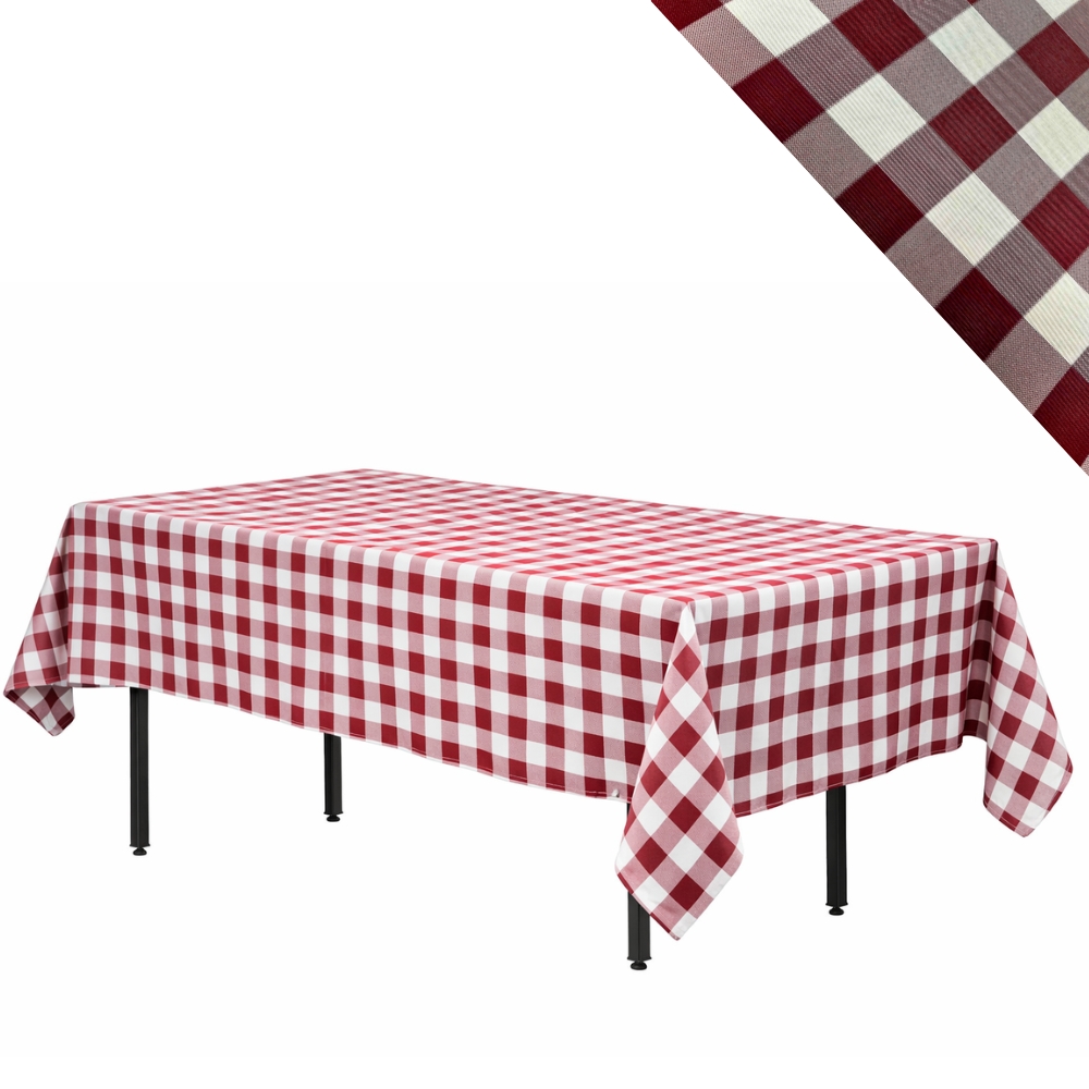 obrus na stół „krata włoska” 240×160 cm biało-bordowy | bankietowo.pl | obrus-krata-wloska-bordowo-bialy-0821-ARP-miniatura-sklep