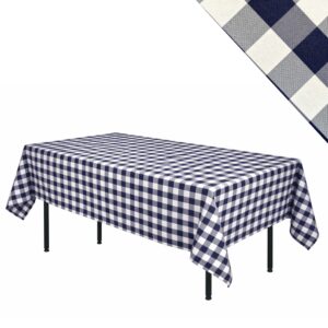 obrus na stół „krata włoska” 240×160 cm biało-niebieski | bankietowo.pl | obrus-krata-wloska-granatowo-bialy-0822-ARP-miniatura=sklep