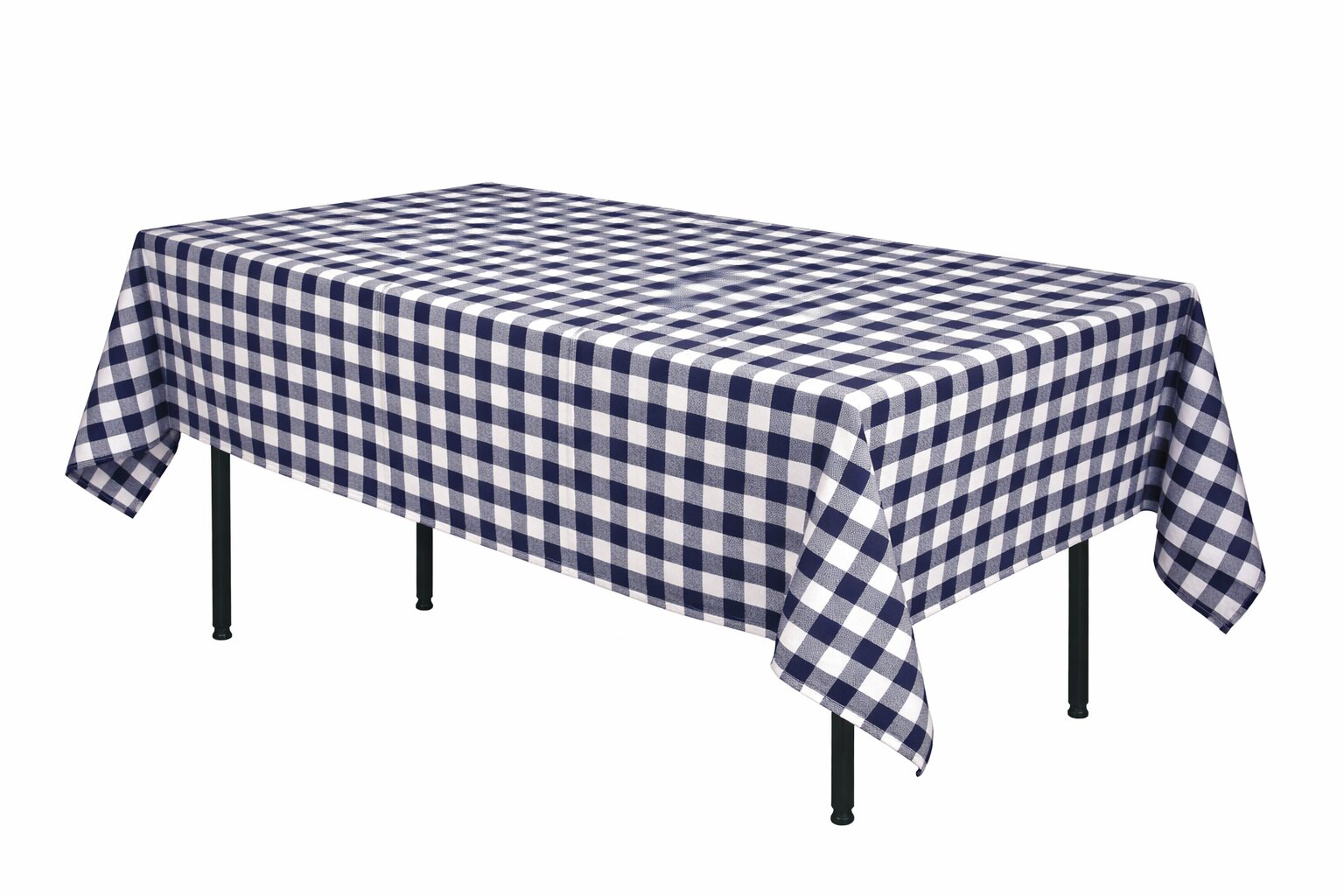 obrus na stół „krata włoska” 240×160 cm biało-niebieski | bankietowo.pl | obrus-krata-wloska-granatowo-bialy-0822-ARP