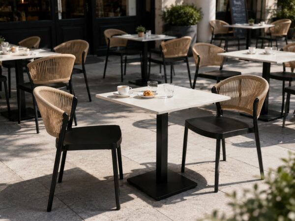 | Stolik ogrodowy kawiarniany Patio blat HPL 68x68cm biały 6