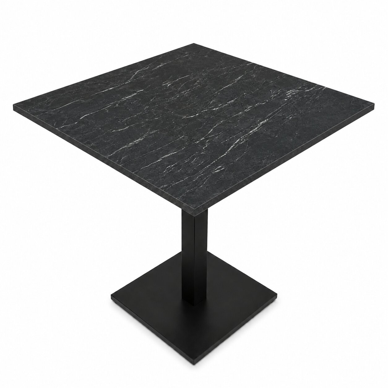 stolik ogrodowy kawiarniany patio blat hpl 68x68cm czarny – nero portoro | bankietowo.pl | Stolik ogrodowy kawiarniany Patio blat HPL 68x68cm czarny nero portoro 3