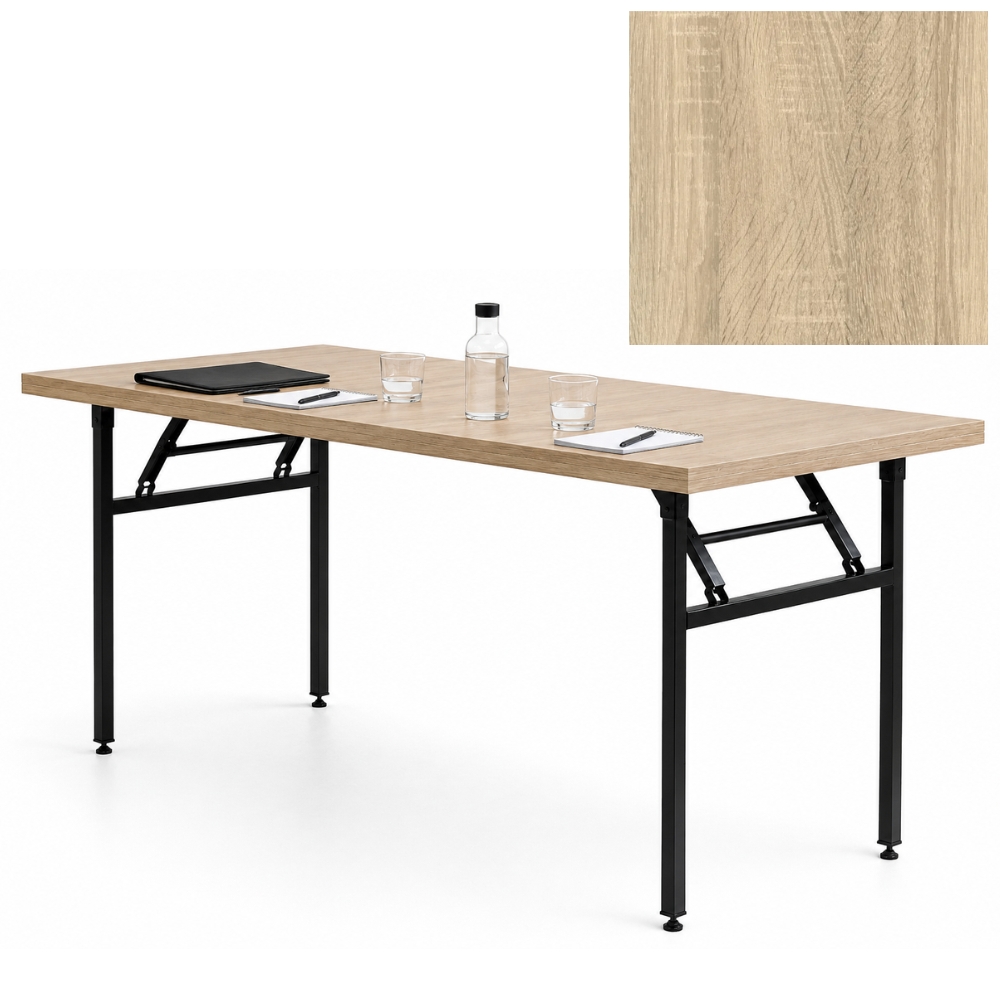 stół bankietowy składany 180x80x3,6cm dąb sonoma – prostokątny konferencyjny | bankietowo.pl | stol-180x80cm-sonoma-36cm-miniatura